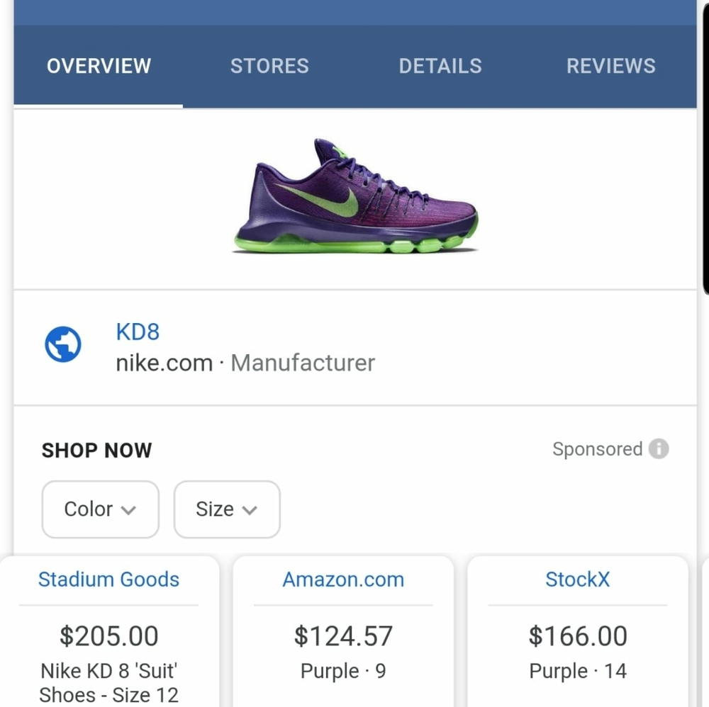 Nike KD8 "SUIT" Vivid Purple & Strike Green